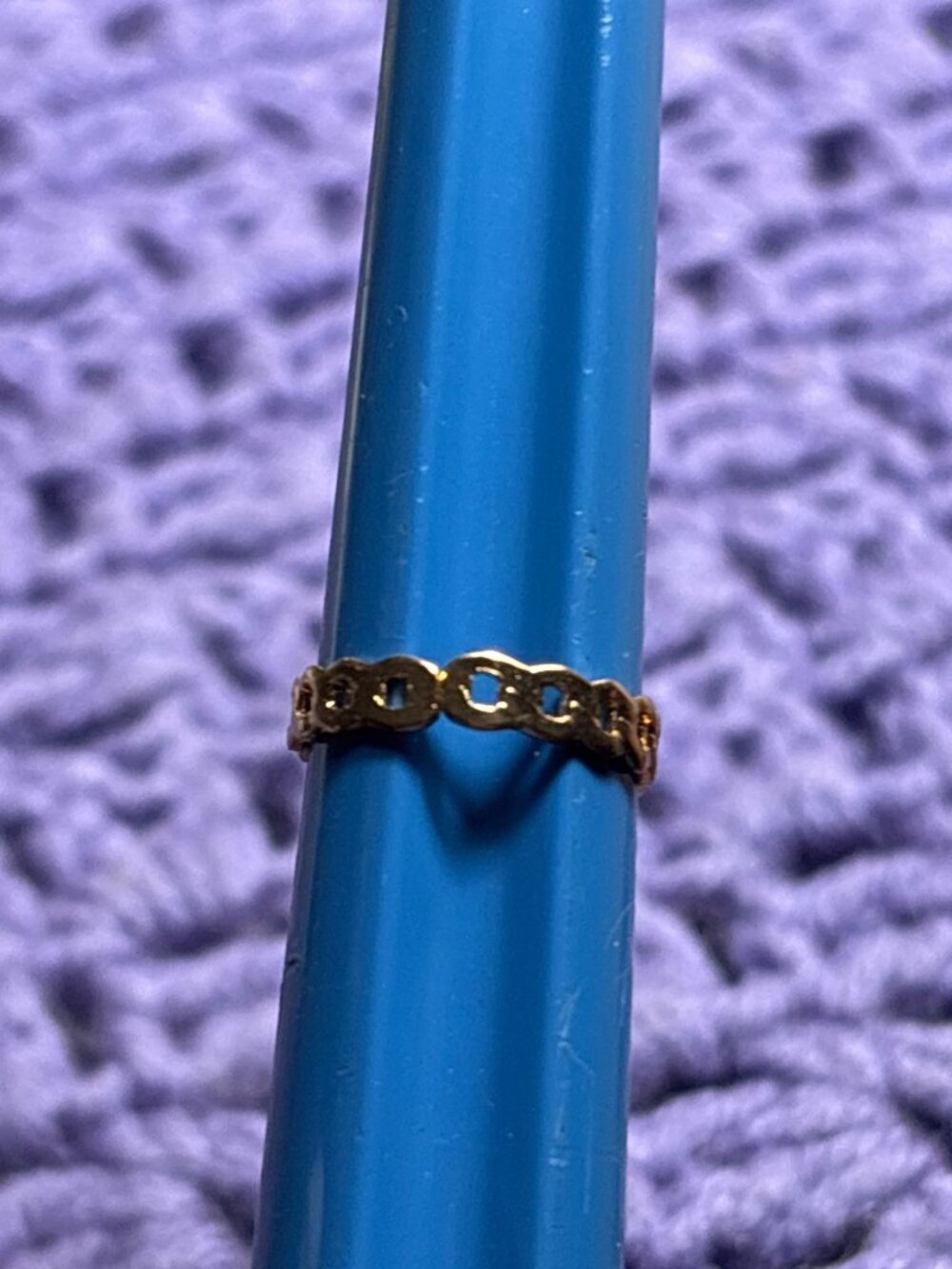 Goldtone Chain Link Ring Size 6.5